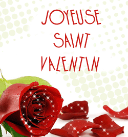 Gif animé joyeuse Saint Valentin roses rouges